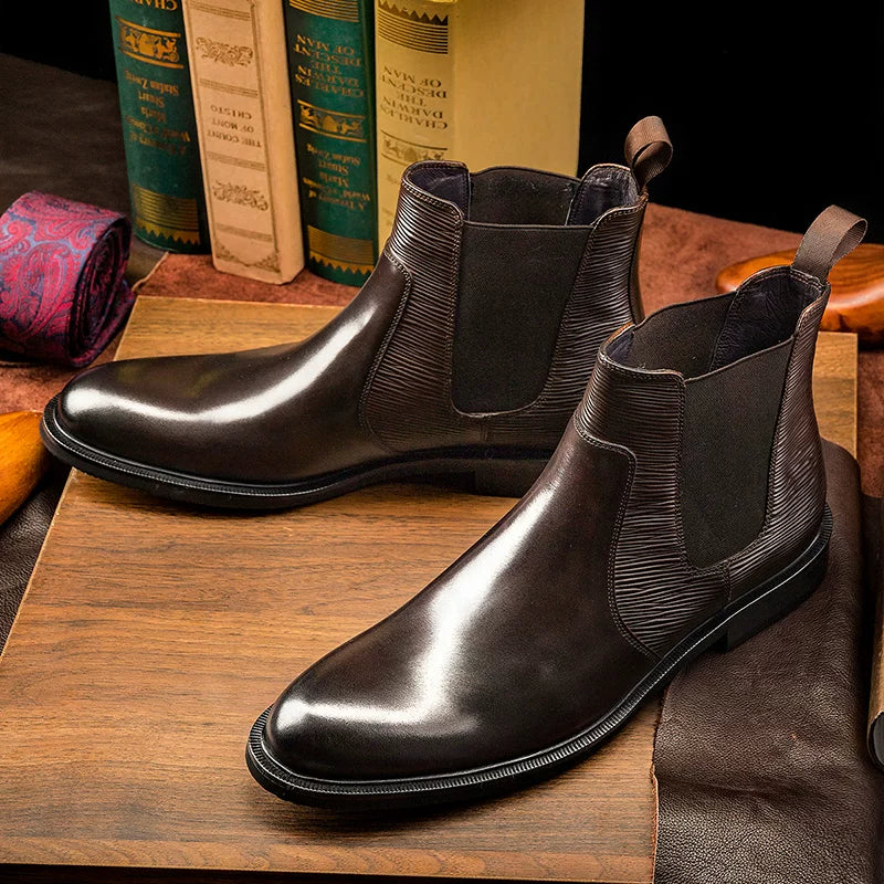 Men's Genuine Leather Martin Boots, British Style