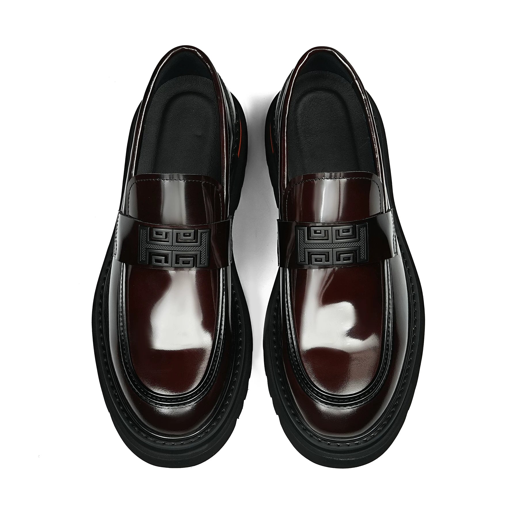 Men's Genuine Leather Loafers, Height Increasing, Thick Sole