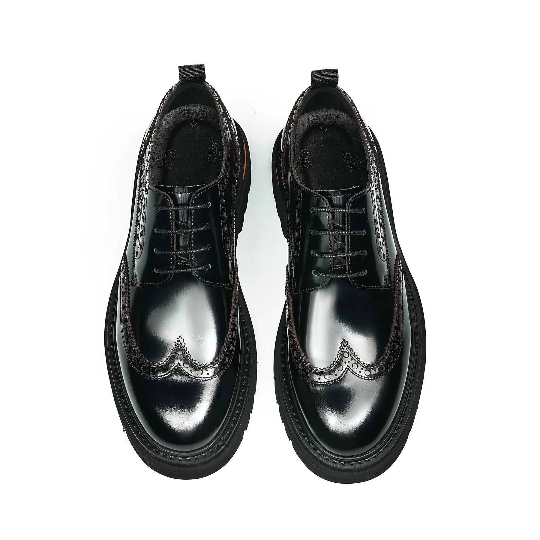 Men's Genuine Leather Derby Shoes, Height Increasing, Thick Sole
