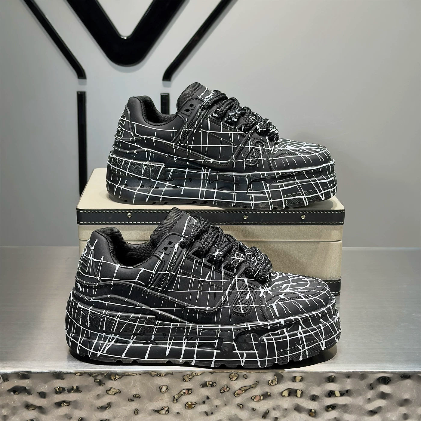 Men's Height-Increasing Platform Puffy Sneakers 2026 New
