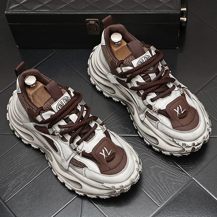 Men's 2026 New Breathable Lace-Up Low-Top Athletic Casual Dad Shoes