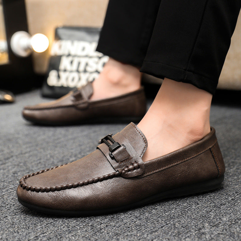 Spring summer social guy casual shoes trendy shoes bean shoes men's lazy shoes slip-on men's shoes e 8
