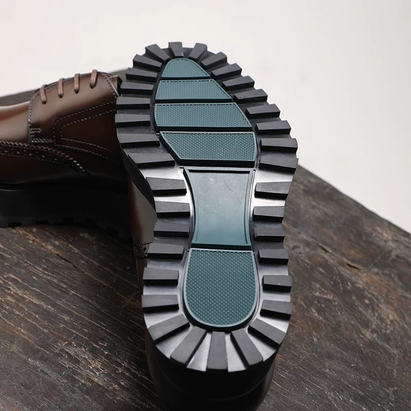 Men's Derby Shoes, Height Increasing, Thick Sole