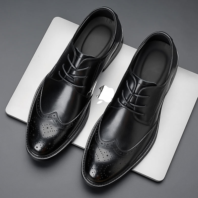 Men's leather dress shoes - premium spring collection: business formal, british style, wedding shoes