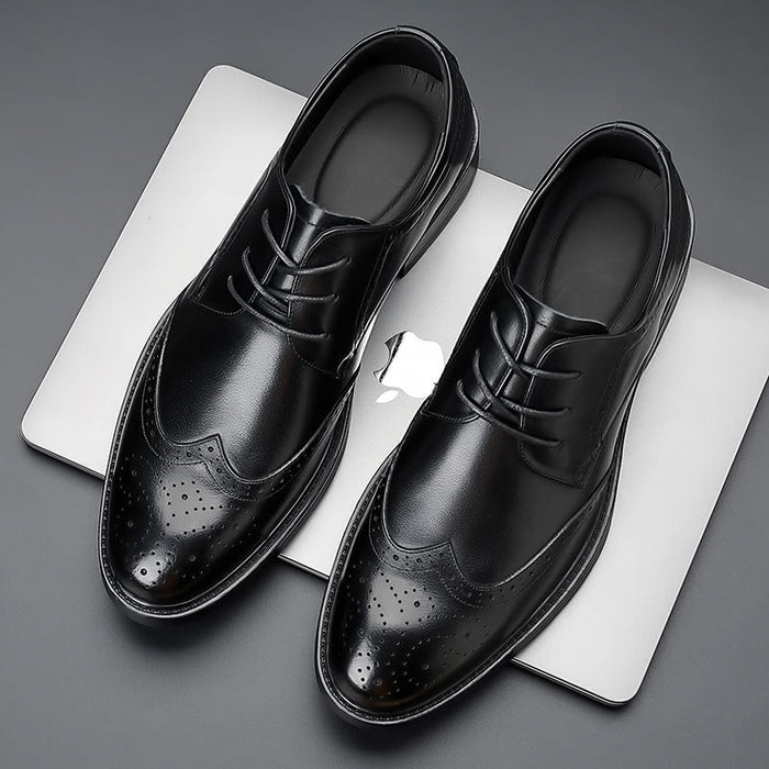 Men's leather dress shoes - premium spring collection: business formal, british style, wedding shoes