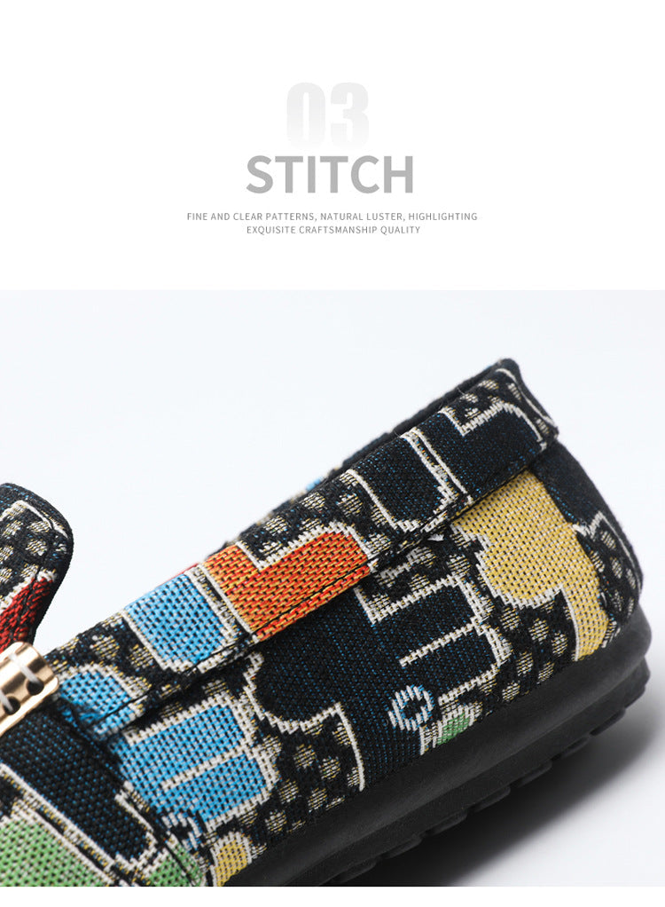 Spring/summer casual sneakers, trendy loafers, men's slip-ons, moccasins, one-step shoes, men's foot 13