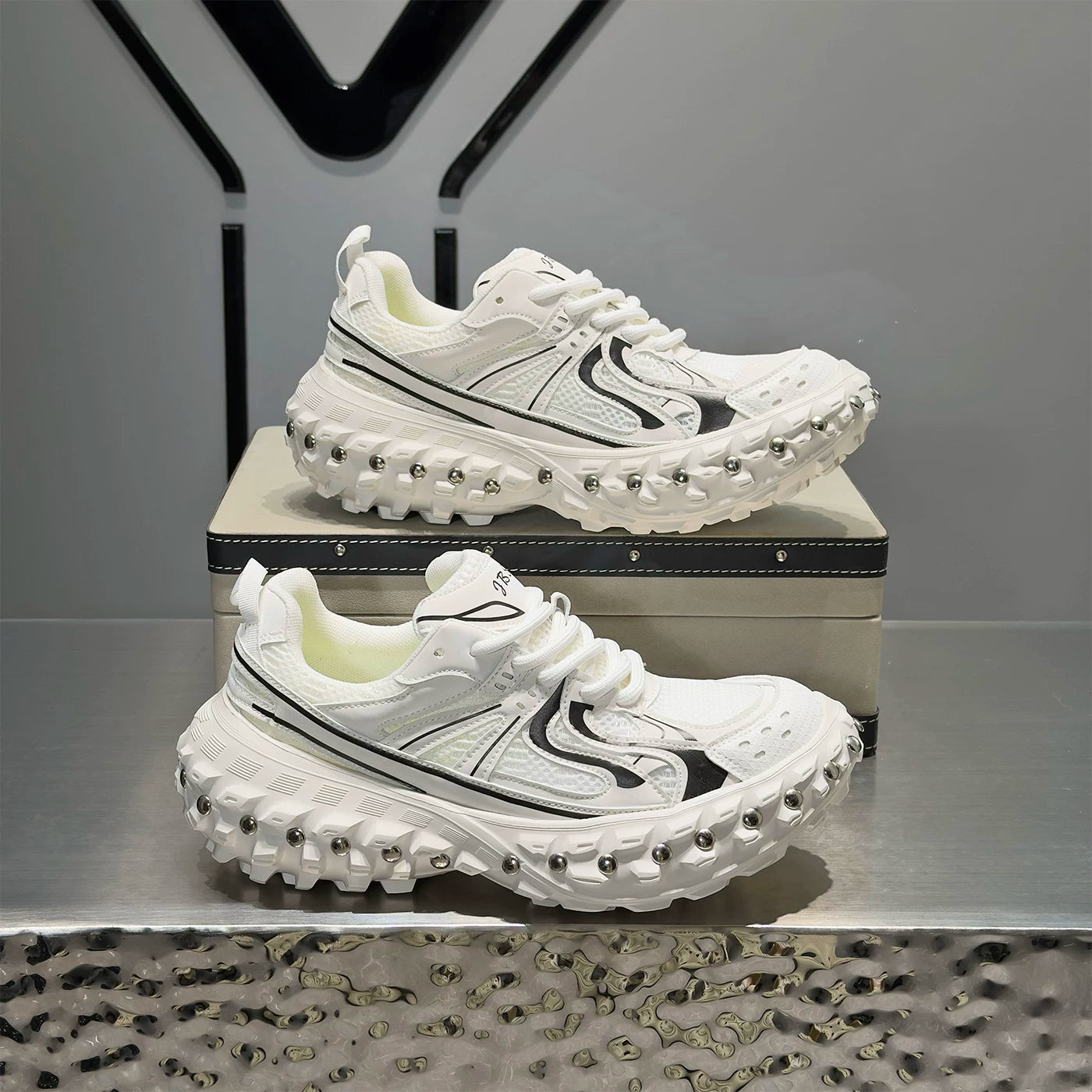 Men's Height-Increasing Platform Mesh Chunky Dad Sneakers Summer