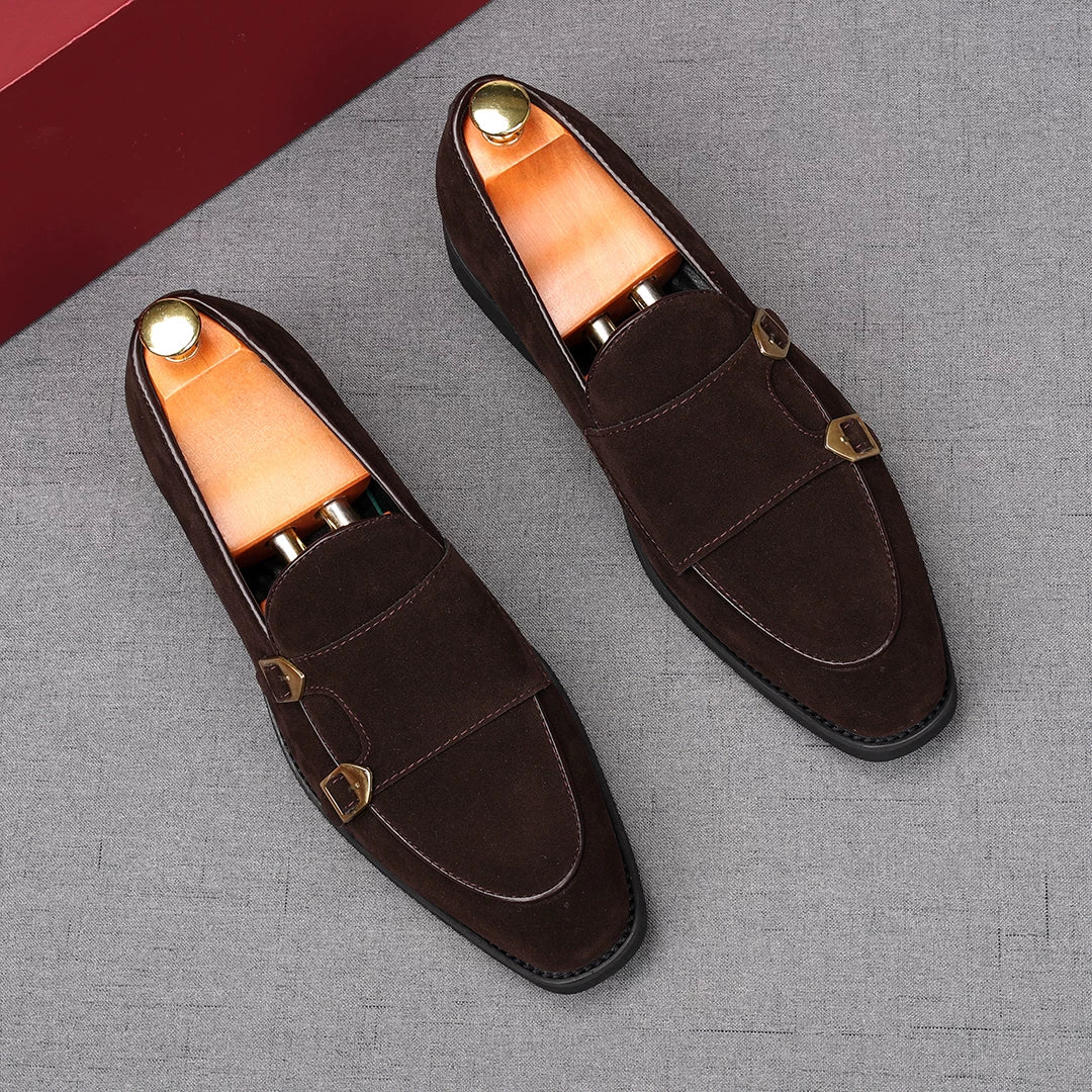 Men's Suede Loafers, Height Increasing, Slip-On