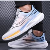 Plus size men's lightweight running sneakers, 2025 new mesh breathable casual travel shoes, soft sole shock absorption athletic shoes