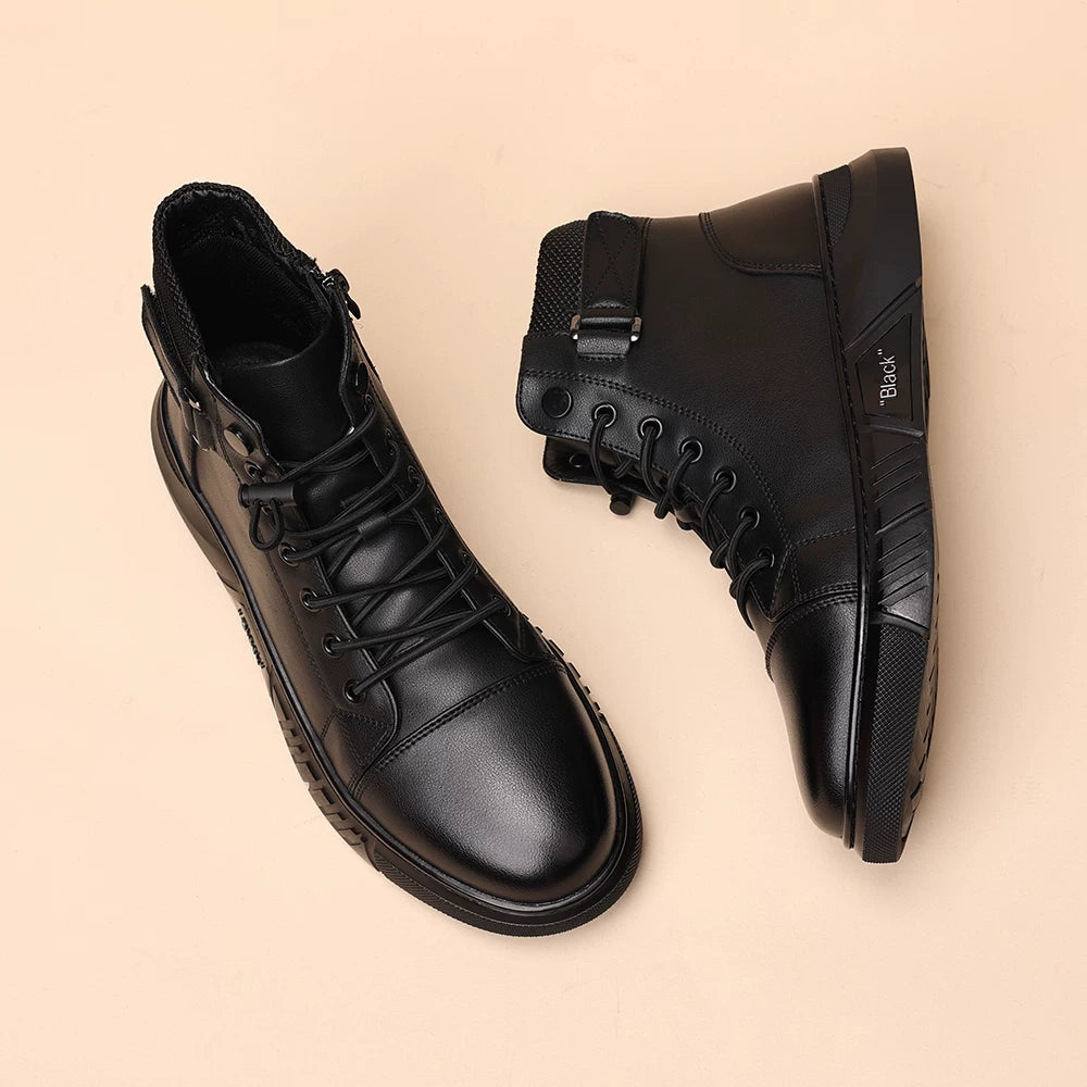 Men's Martin Boots, Height Increasing, Soft Sole
