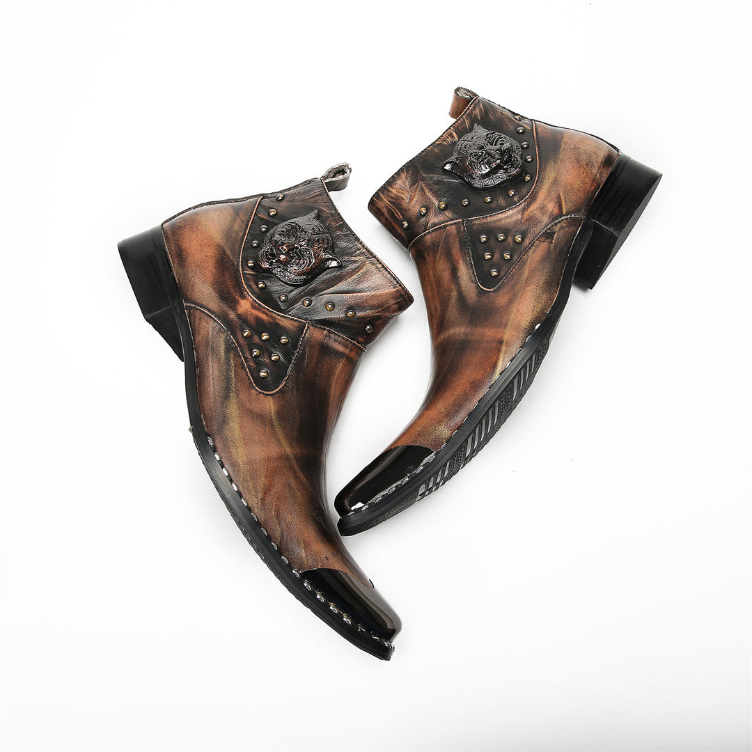 Men's Leather Chelsea Boots – Business, British Style – Style 86