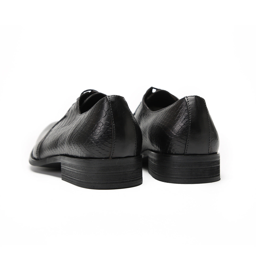 Men's Leather Oxford Formal Shoes – Pointed Toe, Business – Style 56