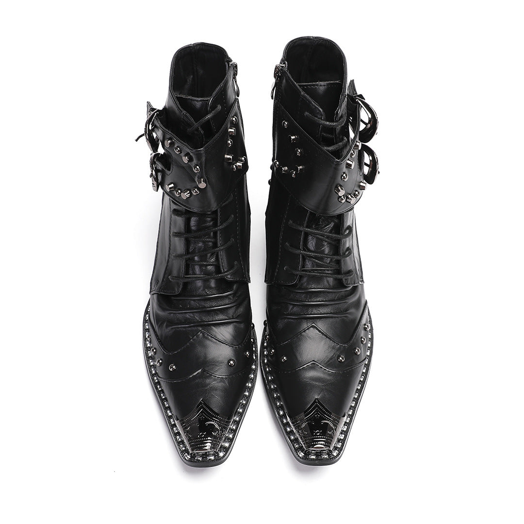 Men's Leather Martin Boots – Breathable, British Style – Style 14