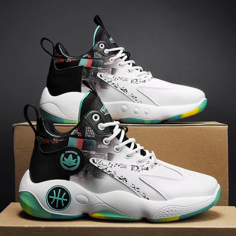 Men's outdoor basketball shoes 2026 new youth sports shoes thick sole non-slip dad shoes soft sole running shoes
