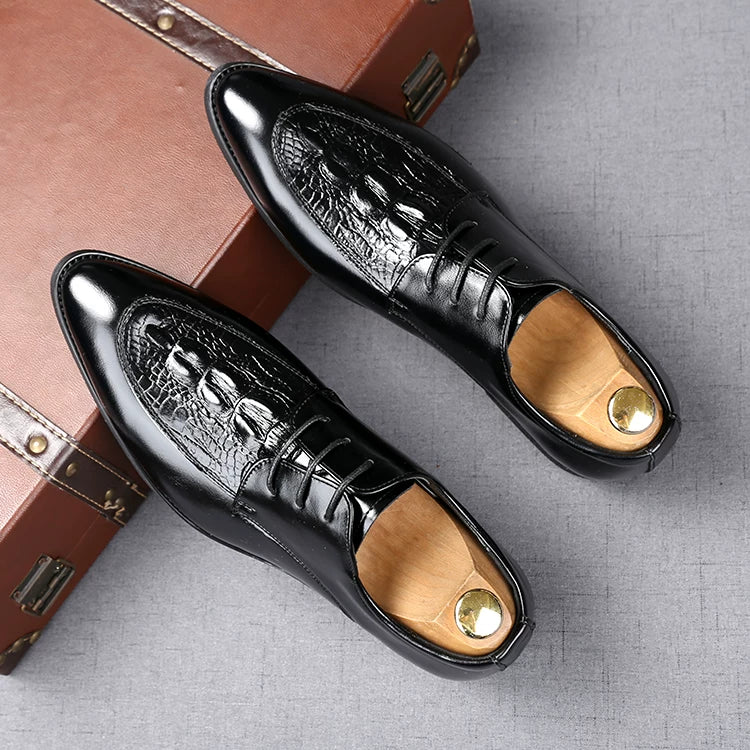 Men's Wedding Shoes, Height Increasing, Pointed Toe