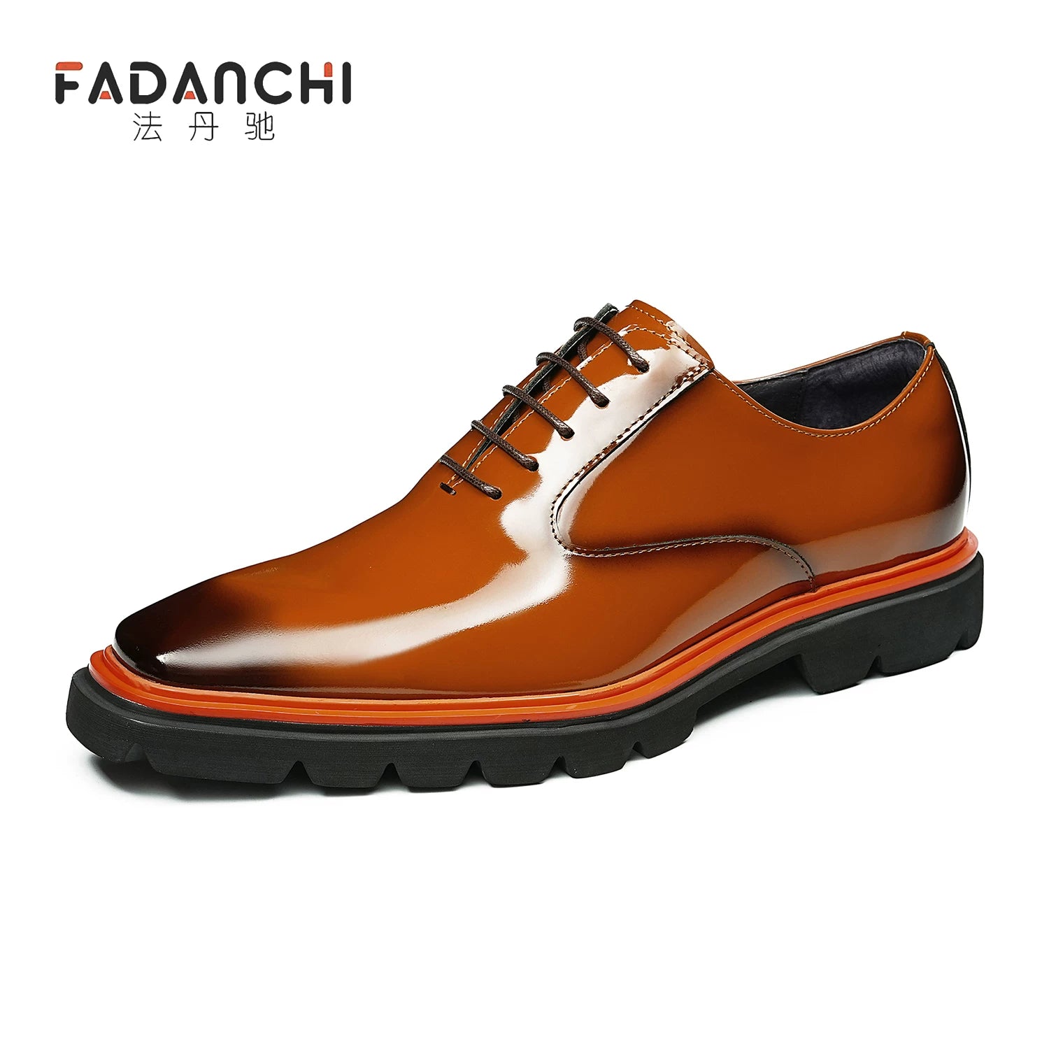 Men's Genuine Leather Oxford Shoes, Glossy, Business
