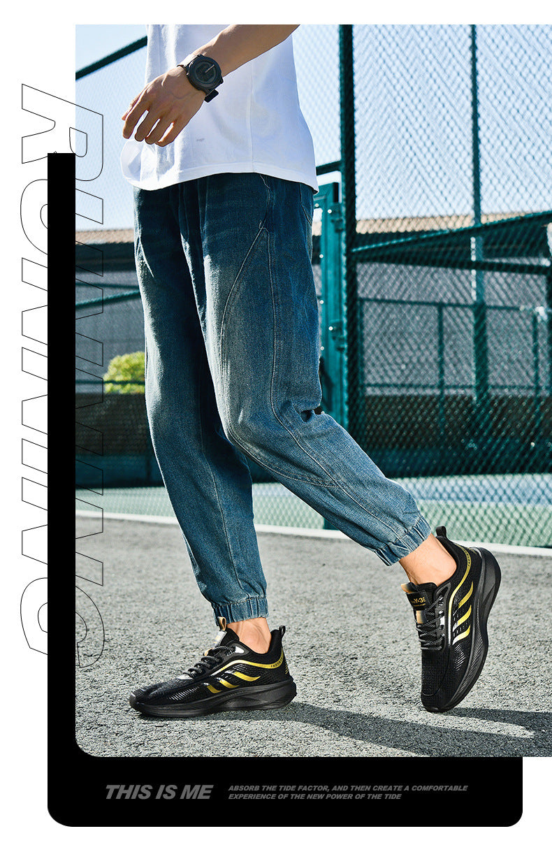 2026 men's running shoes - summer brand, durable soft sole, shock absorption, professional morning jogging shoes
