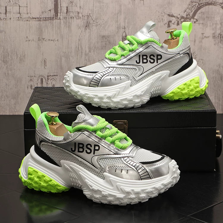 Men's Platform Breathable Mesh Low-Top Trendy Chunky Dad Sneakers