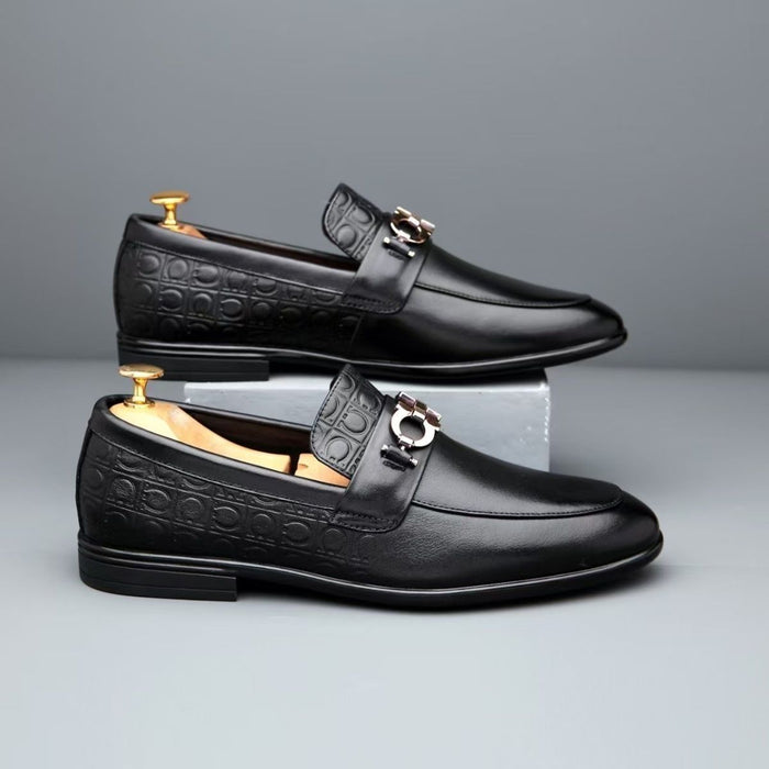 2026 men's new leather shoes: breathable, soft-soled, trendy slip-ons – versatile business casual lo