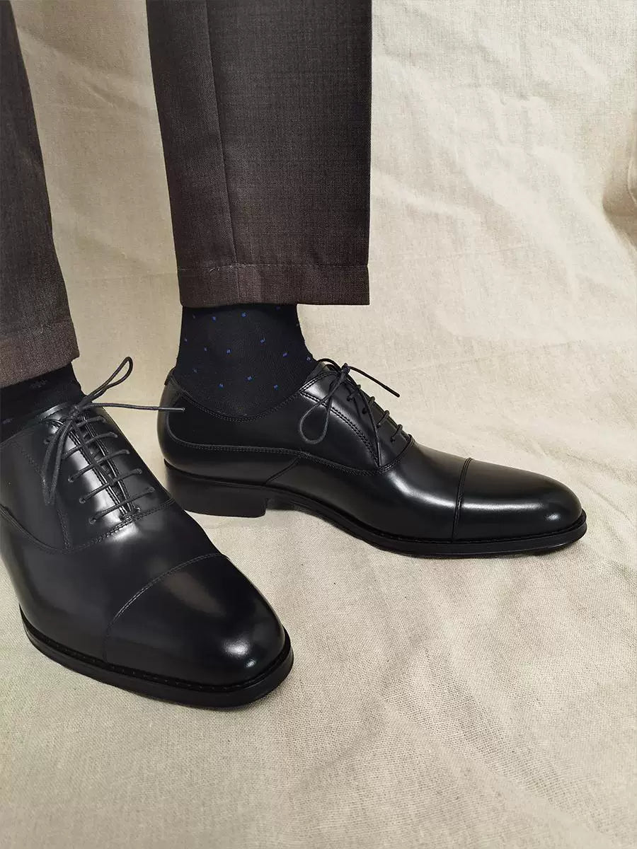 Men's Genuine Leather Oxford Shoes, Handmade, Lace-Up