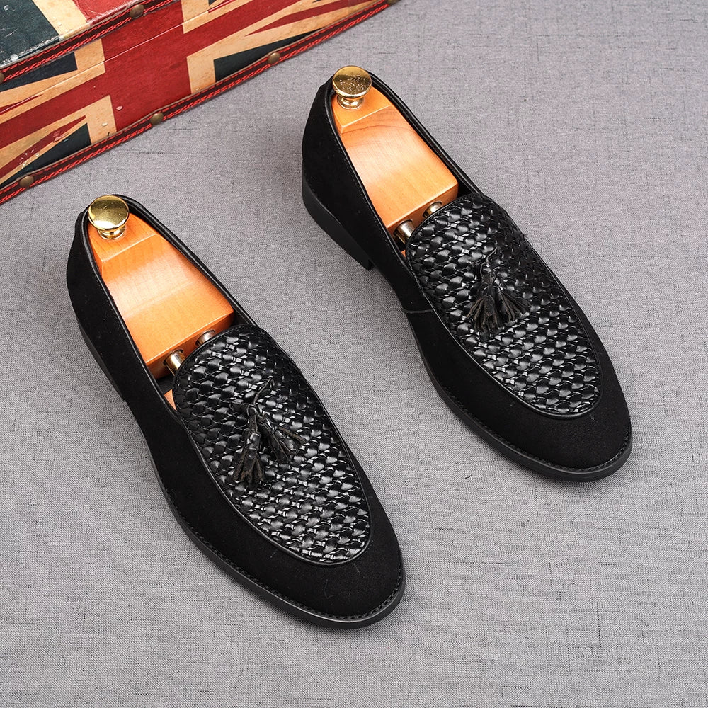 Men's Genuine Leather Loafers, Suede, Slip-On
