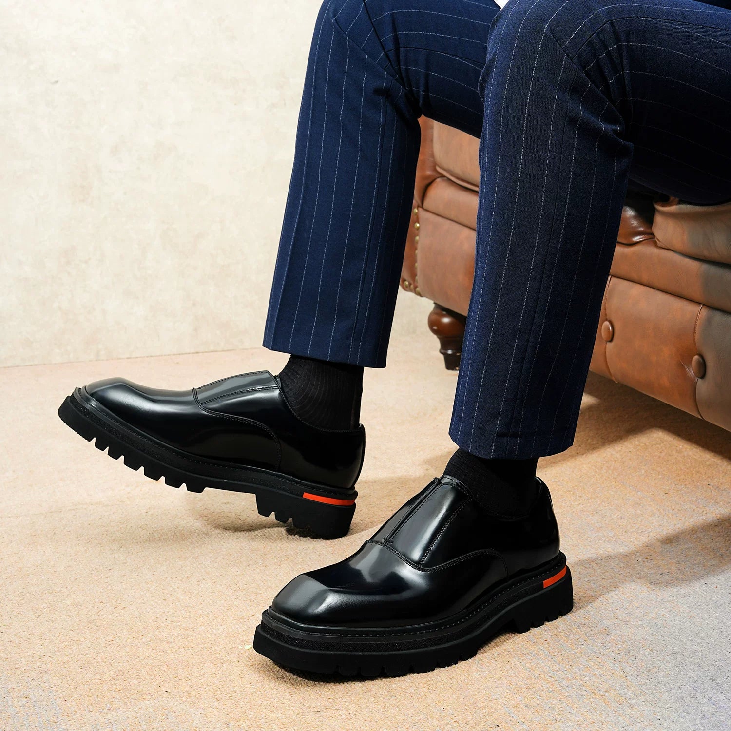 Men's Wedding Shoes, Height Increasing, Thick Sole