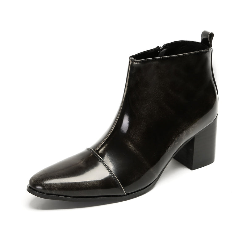 Men's Leather Chelsea Boots, Business, Handmade, Style 85
