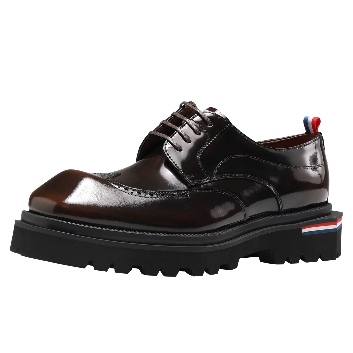 Men's Genuine Leather Derby Shoes, Height Increasing, Thick Sole