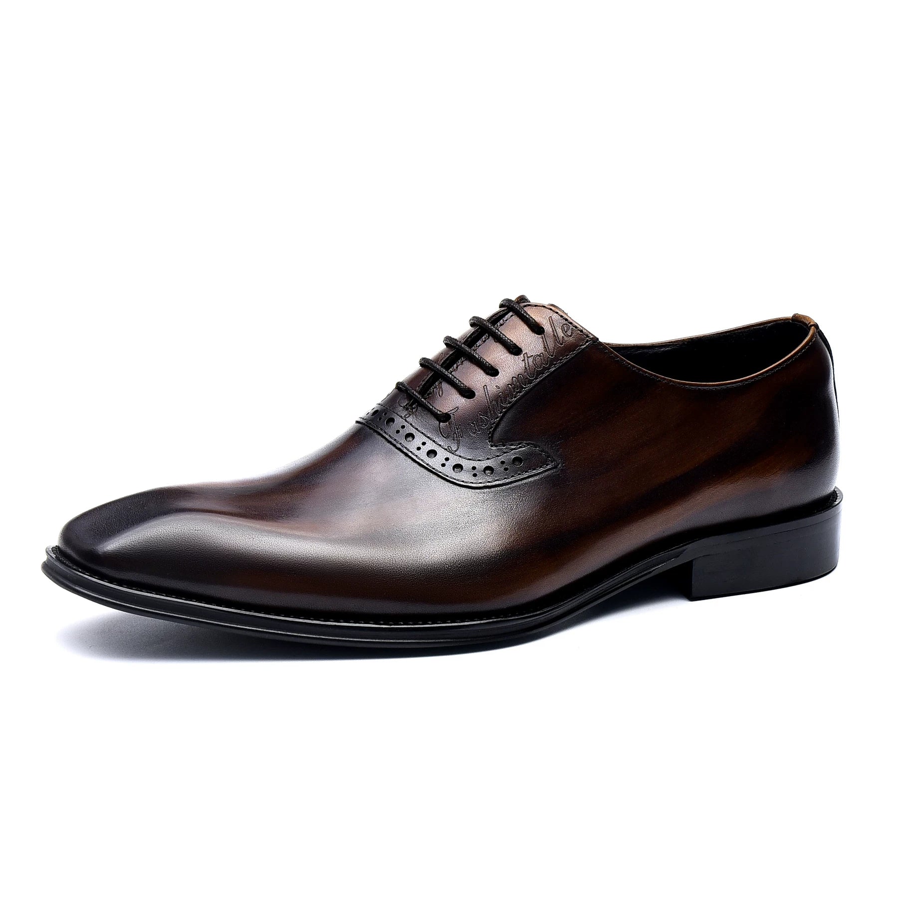 Men's Genuine Leather Oxford Shoes, Pointed Toe, Business
