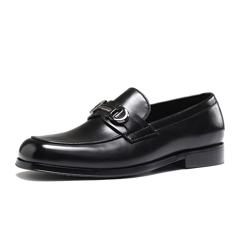 Men's Genuine Leather Loafers, Slip-On, British Style