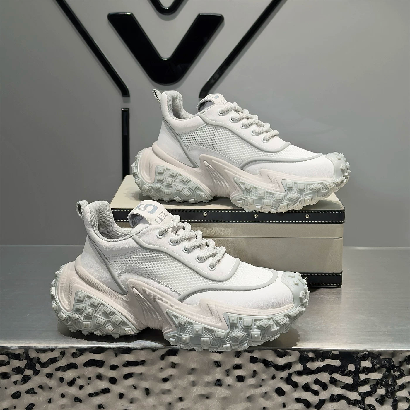 Men's Height-Increasing Platform Breathable Mesh Chunky Dad Sneakers Spring-Summer New