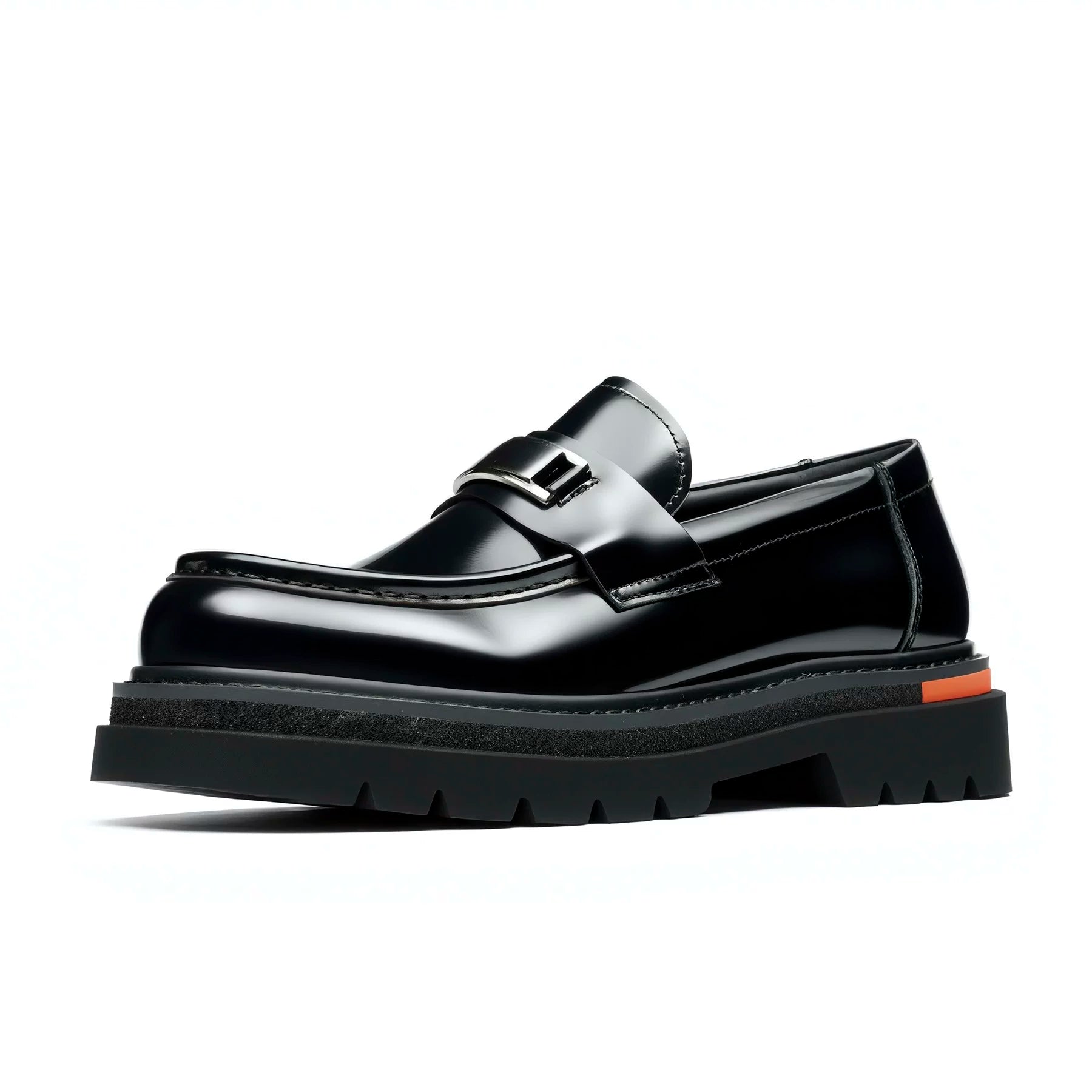 Men's Genuine Leather Loafers, Height Increasing, Thick Sole