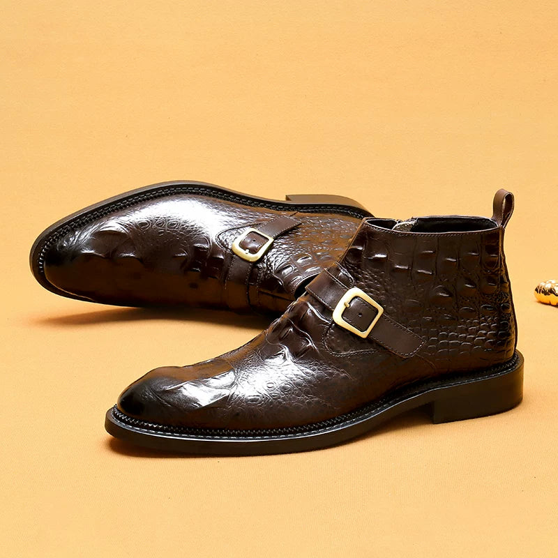 Men's Genuine Leather Martin Boots, British Style, Vintage
