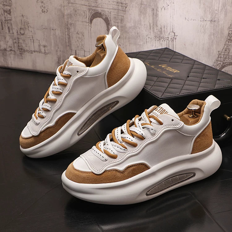 Men's Breathable Mesh Cut-Out Air-Cushion Lightweight Dad Sneakers Athletic Casual Summer