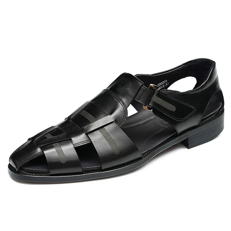Men's Genuine Leather Sandals, Breathable