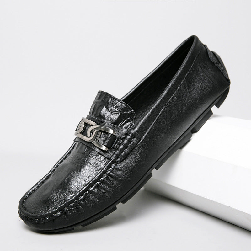 Tiktok viral croc-embossed loafers - effortless driving shoes, british casual style, genuine leather