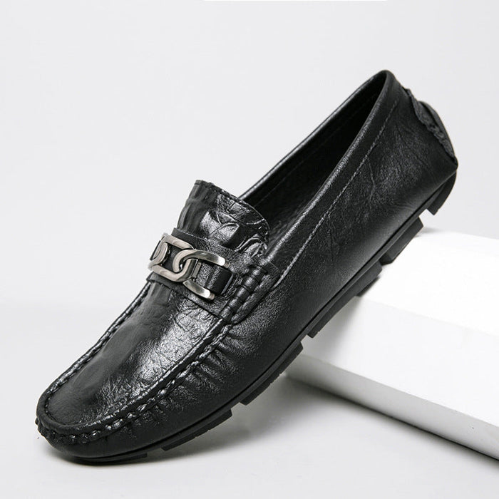 Tiktok viral croc-embossed loafers - effortless driving shoes, british casual style, genuine leather