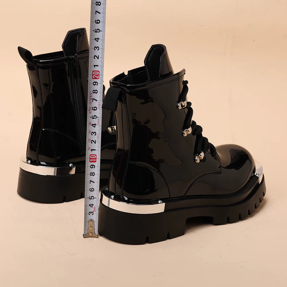 Men's Martin Boots, Height Increasing, Thick Sole
