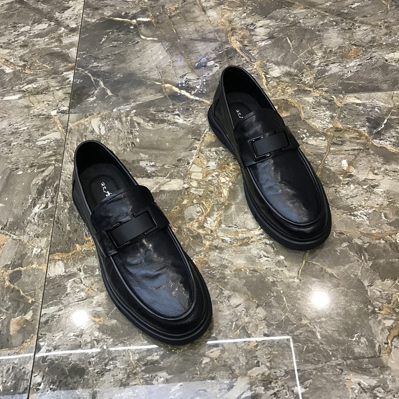 Men's Black Cowhide Casual Loafers 3