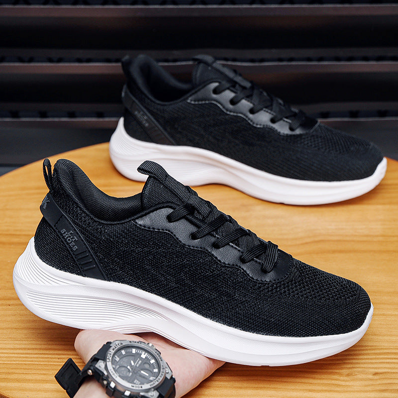 Extra large size sports shoes spring autum men's shoes 48 fly weaving lightweight thick sole 49 sports students 50 non-slip mesh running shoes