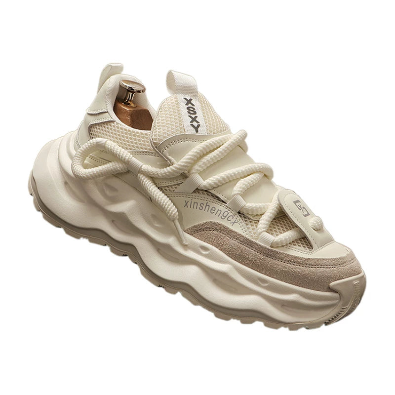 Men's Breathable Mesh Low-Top Dad Sneakers Athletic Casual Summer