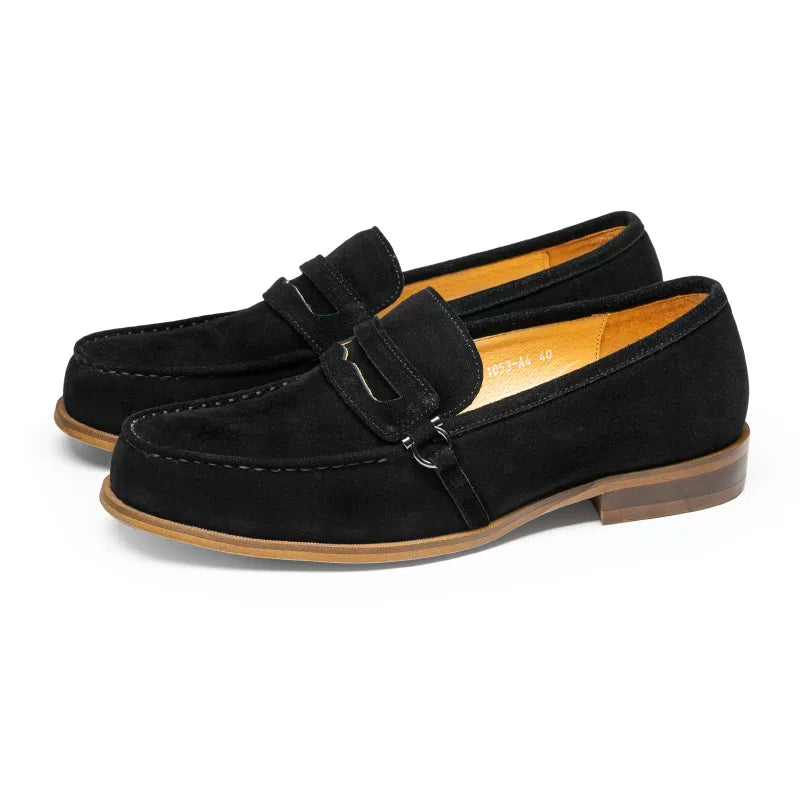 Men's Genuine Leather Loafers, Breathable, Slip-On