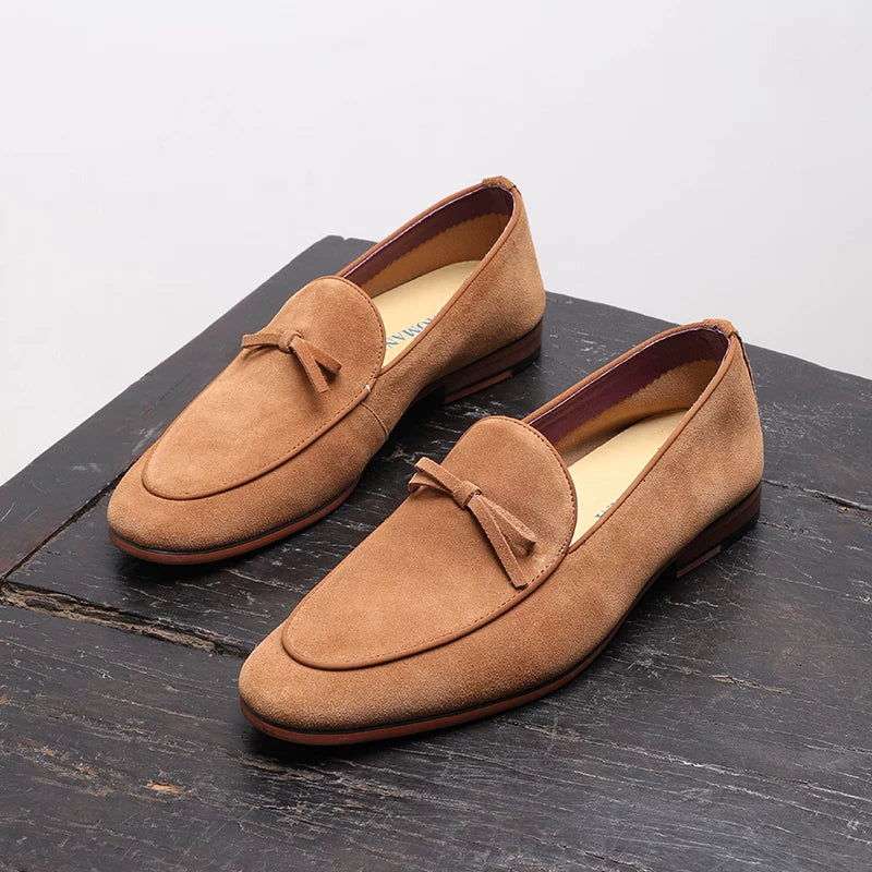 Men's Suede Loafers, Breathable, Slip-On