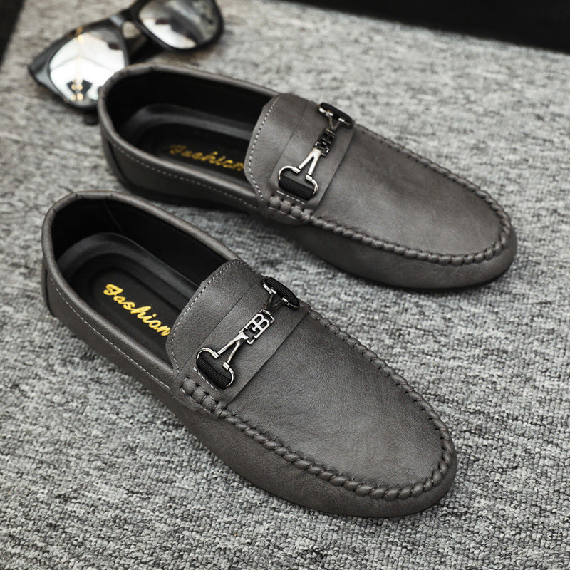 Men's shoes 2024 new summer lazy shoes men's driving loafers tide shoes versatile men's casual shoes Korean version shoes men's