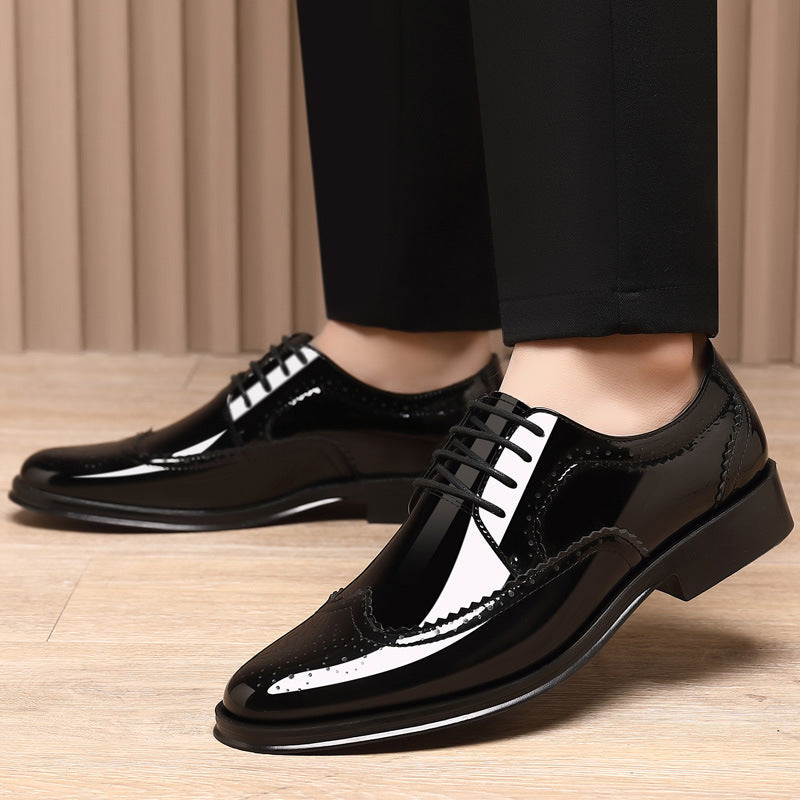 Spring autumnew arrival men's shoes business formal wear trendy pointed toe small leather shoes mene