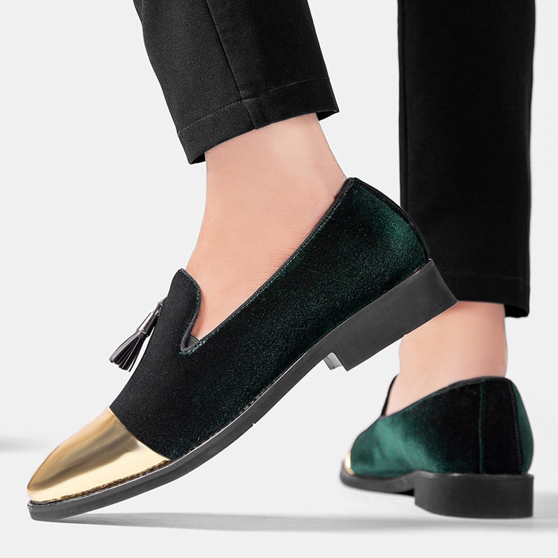 Men's Black Leather Formal Shoes, Pointed Toe, Business, Style 4679