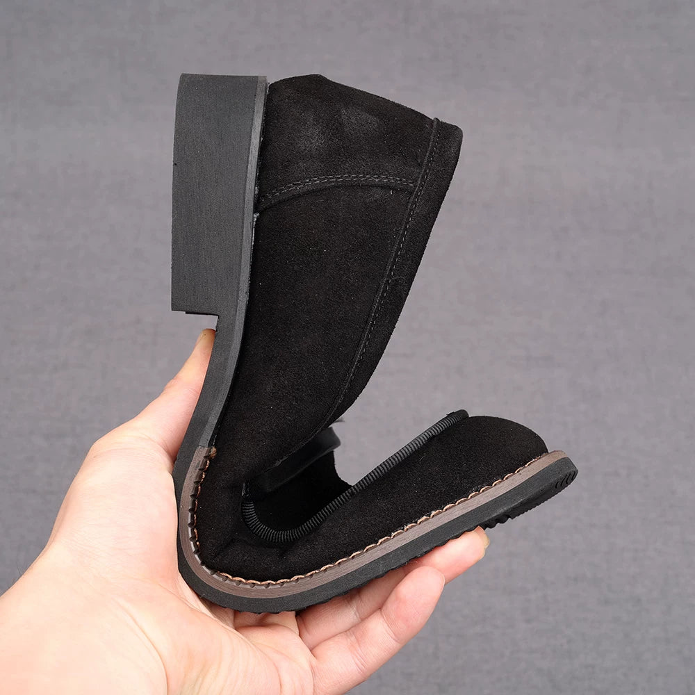Men's Genuine Leather Loafers, Suede, Pointed Toe