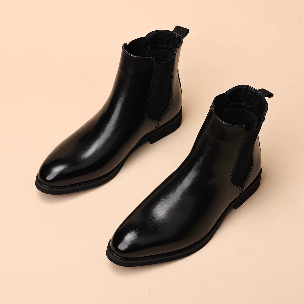 Men's Martin Boots, Height Increasing, Pointed Toe