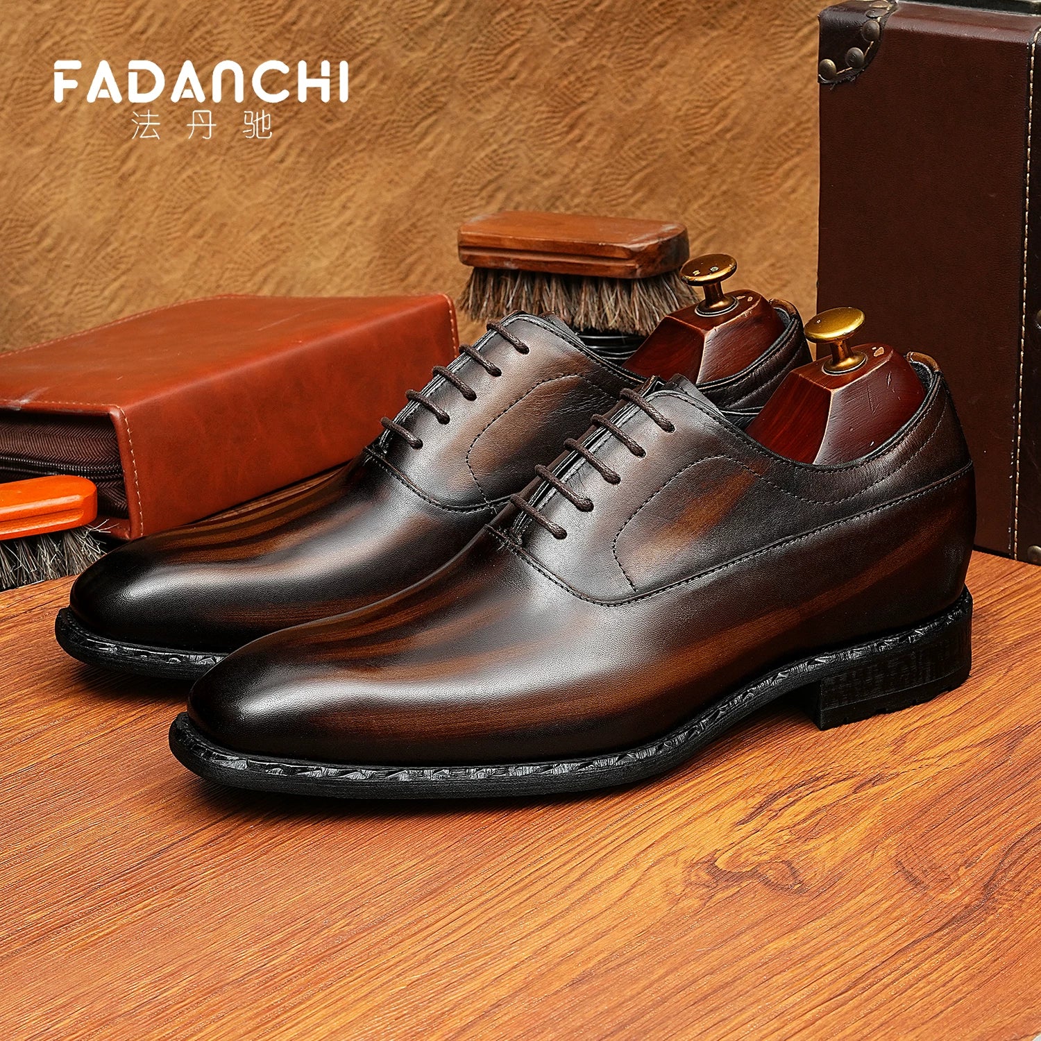 Men's Genuine Leather Leather Shoes, Height Increasing, Business