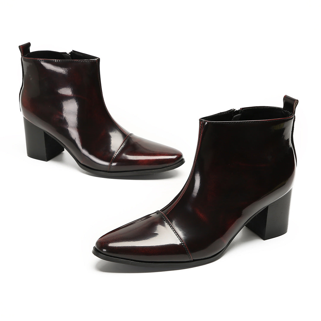 Men's Leather Martin Boots – Thick Sole